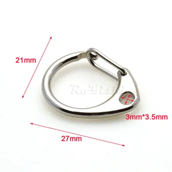 3db Kulcstartók Fém horog Kulcstartó Osztott gyűrű DIY készítő kiegészítők Ezüst