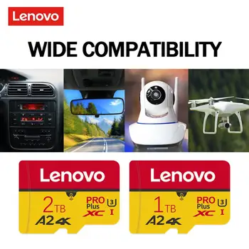 Lenovo Class10 SD memóriakártya A2 V30 Micro TF SD memóriák 2TB 1TB 512GB 256GB 128GB 64GB Flash SD kártya Nintendo switch játékokhoz