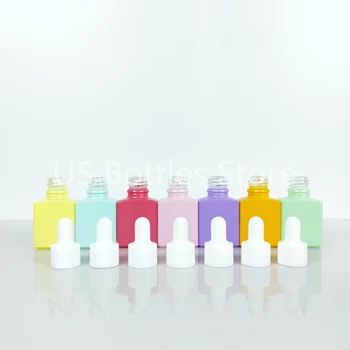 Kiváló minőségű 15ml Luxus bőrápoló szérum cseppentő palackok Illóolajok Kozmetikai üvegpalackok Essence Pink Zöld Kék 5db
