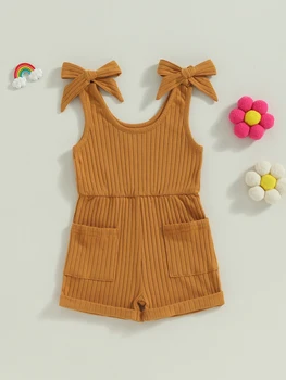 Aranyos és kényelmes pamutkeverék rövid ujjú romper stílusos csecsemő fiúknak és lányoknak - tökéletes nyári ruha kisgyermekek számára