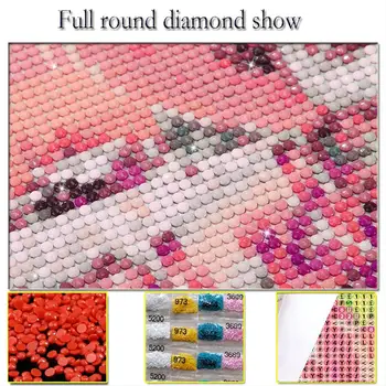 teljes négyzet alakú kerek gyémántfestés Fehér liliom képek hímzéshez kerek gyémánt mozaik festmények fali matricák dekoráció