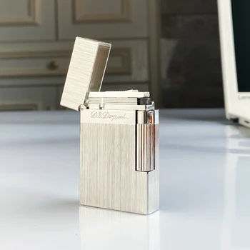 Új emlékkiadás egy- és kettős lángú luxusöngyújtó Ping Sound természetes festék cigarettázó bután öngyújtó 16088