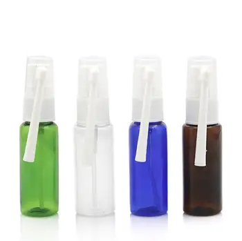 20ML többszínű műanyag orrspray palackok szivattyú köd orrspray újratölthető palackok orvosi csomagoláshoz LX1329