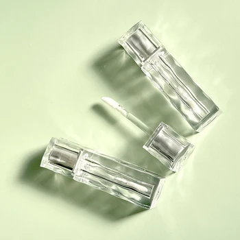 CY341 2,5 ml-es négyzet alakú átlátszó lipgloss tubus kozmetikai átlátszó szájfény tartály pálcával DIY smink korrektor csomagoló palack
