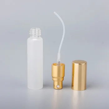 10ml matt üveg spray palack újratölthető palackok parfüm, smink és utazás parfümös üveg arany kupakkal üres üveg