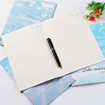 4db/set B5 Kawaii Line notebook ins Wind Small Fresh Large Notepad Literary Retro Style Thick Notebook School Supplies Gift