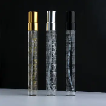 1Pc 10 ml-es spray-palack nyomtatott parfümös üveg alumínium permetező üvegpalack utazási kozmetikai mintaadagoló palack üres palack