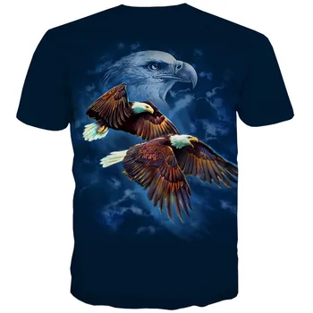 KYKU Soaring Eagle póló férfi állat pólók alkalmi vicces pólók 3d Cloud póló nyomtatott ing nyomtatás férfi ruházat pólók