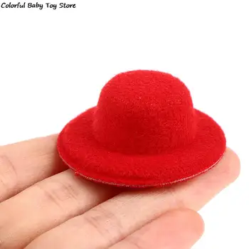 5Pcs 1:12 Babaház miniatűr kalap Mini aranyos babák Kalap babák kiegészítők gyerekeknek játékok ajándék szín véletlenszerű