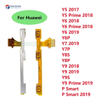  bekapcsolás kikapcsolása hangerő oldalsó gomb hajlítható kábel Huawei Y5 Y6 Y7 Y9 Prime 2017 2018 2019 Y6P Y7P Y8P Y8s Y9s alkatrészek cseréje