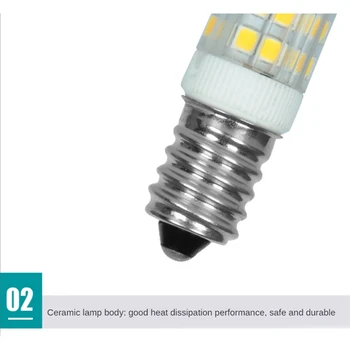 E12 Hűtőszekrény buborék E12 csavaros kukorica lámpa háztartási kereskedelmi LED kukorica lámpa gyöngy izzó fagyasztólámpa