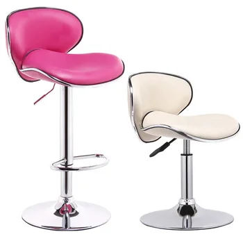 Modern Pu bőrrúd magas széklet állítható kávézó ház szék Legújabb design forgatható irodai szék