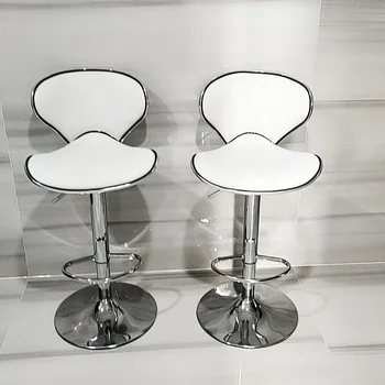 Modern Pu bőrrúd magas széklet állítható kávézó ház szék Legújabb design forgatható irodai szék