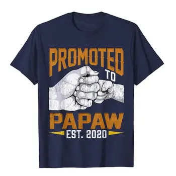 Férfi előléptetve Papaw Est 2020 Apák napi ajándék Új Papaw póló Vicces férfi felső pólók Aranyos pamut póló személyre szabott