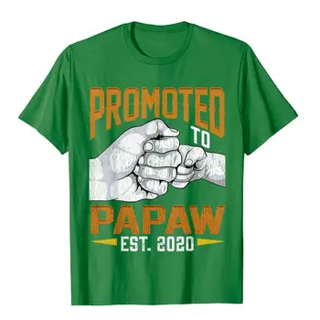 Férfi előléptetve Papaw Est 2020 Apák napi ajándék Új Papaw póló Vicces férfi felső pólók Aranyos pamut póló személyre szabott