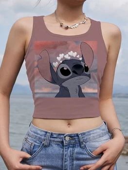 Y2k Cool pólók öltése Női póló Strandruházat Ingyenes szállítás Vámkezelés Ujjatlan felsők Szexi női ruhák Disney nyár