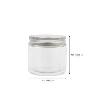 6Db üveg átlátszó kerek tárolóedények alumínium fedéllel 50 g szivárgásmentes üvegek Tartályok utazási krémekhez