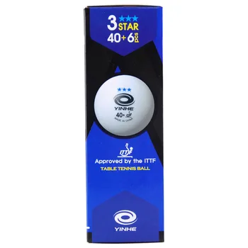 60 golyó YINHE Galaxy 3 csillagos varrat nélküli asztalitenisz labdák műanyag 40+ ITTF által jóváhagyott fehér poli pingpong labda