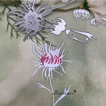 Virág dekoráció Fémvágó szerszámok Stencilek Stancil DIY Scrapbooking Album Papírkártya dombornyomás