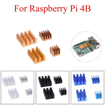 1Set 4Pcs alumínium hűtőborda hűtőborda hűtő hűtő HeatSink Kit radiátor Raspberry Pi 5 4B 3B + 3B