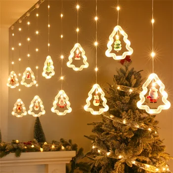 3M karácsonyfa hópelyhek függönyfény kültéri ablak függöny tündér füzér fények 8 mód a ramadán karácsonyi esküvői dekorációhoz