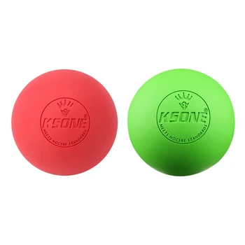 New-KSONE 2Db masszázslabda 6.3Cm Fascia Lacrosse Ball jóga izomlazító fájdalomcsillapító hordozható fizioterápiás labda,2 & 3