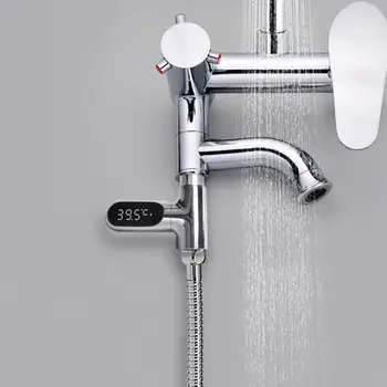 1 ~ 5DBS Kiváló minőségű 360 ° -ban forgatható LED digitális zuhany hőmérséklet-kijelző Fürdőszoba babakád vizes zuhany hőmérő