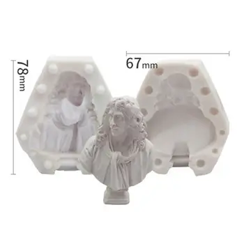 Gyertya szilikon forma 3D mellszobor szilikon formák gyertyákhoz DIY gyertya szappan penész gyanta öntőformák kézzel készített gyertya asztallaphoz
