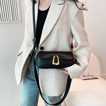 Kis csomag női divat retro széles vállöv egyvállas 2023 új, sokoldalú négyzet alakú táska textúra Messenger