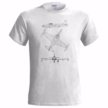 Nyár O nyak férfi pamut Lockheed P80 Shooting Star Tech Drawing férfi póló repülőgép Repülőgép Fighter Usaf póló Classic