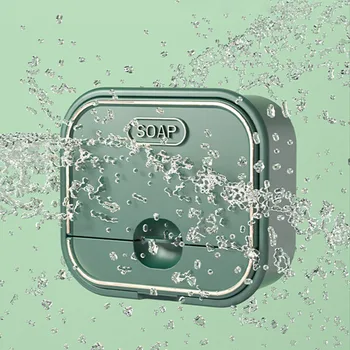 Háztartási mosószappan doboz dupla kreatív leeresztő szappan falra szerelhető fiók Szappantároló doboz Multifunkcionális lyukmentes edénytartó