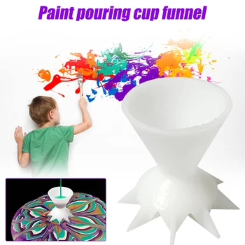 Hasított csészék festéköntéshez Tölcsér Hasított csészék akrilfesték öntéséhez Virágmintás festék öntéséhez Újrafelhasználható