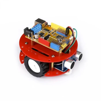 Autó intelligens barkácskészlet Akadályelkerülés Infravörös távirányító Autógyártó Robot