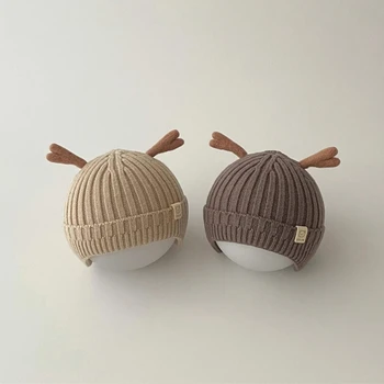 Rajzfilm állati fülek Kötött kalap kisgyermekek számára Meleg és stílusos sapkák Puha és lélegző motorháztető Szélálló kültéri