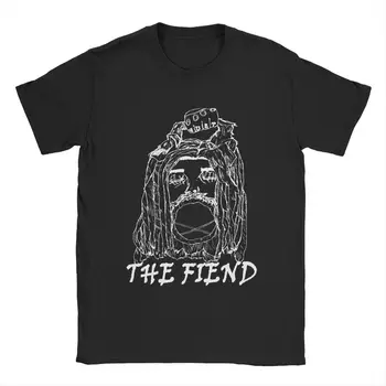 Férfi pólók The Fiend Head Lantern Vintage pamut pólók Rövid ujjú Bray Wyatt póló kerek nyakú ruhák ajándékötlet