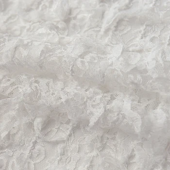 Kiváló minőségű hálószövet Tejfehér törött virágok tissu dekoráció esküvői ruha kis ajándékruházat fejdísz szövetek