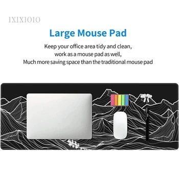 Fekete-fehér kontúrok Egérpad Gaming XL Új egyedi számítógép Mousepad XXL egérszőnyeg Playmat puha szőnyeg csúszásmentes egérszőnyegek