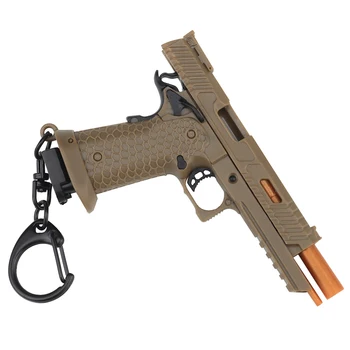 Taktikai kulcstartó TTA COMBAT műanyag 1:4 Mini pisztoly alakú fegyver kulcstartó Kulcstartó Ajándék levehető vadászat