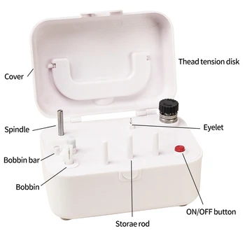 Hordozható automatikus elektromos orsó Winder professzionális varrógép kis háztartás Diy tekercselő asszisztens eszköz