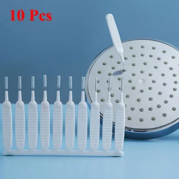 10Pcs Fürdőszoba fúvóka kifolyó kefe Zuhanyfej tisztító kefe Kis lyukú fúrókefék Tisztító készülékek Tartozékok Modulok