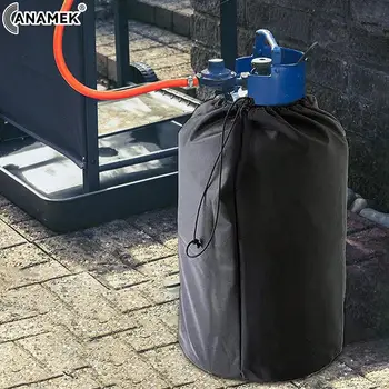 kültéri propán tartály gázpalack fedél fekete Oxford szövet vízálló porálló és UV-álló kemping grill gáztűzhely fedél