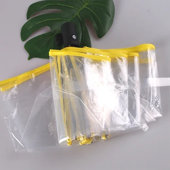 Műanyag automata esernyő Könnyen tisztítható kültéri védelem vízálló gyorsan száradó összecsukható esernyő