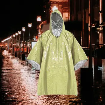 Vészhelyzeti eső poncsó termikus Mylar űrtakaró sürgősségi takaró esőkabát kabát uniszex felnőttek számára utazás szabadtéri túlélés