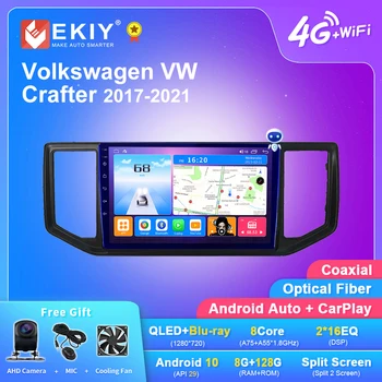 EKIY Autoradio 8G + 128G DSP Android 10 Volkswagen VW Crafter 2017-2021 autós multimédia lejátszó GPS navigáció BT DVD No 2din