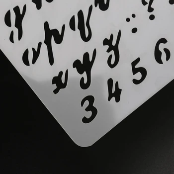 4X Betű stencilek, betű és szám stencil, festőpapír kézműves ábécé és szám stencilek ( 2)