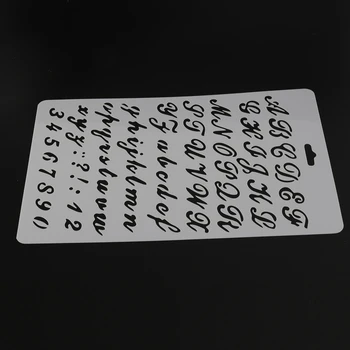 4X Betű stencilek, betű és szám stencil, festőpapír kézműves ábécé és szám stencilek ( 2)