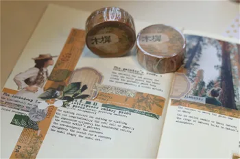 Vintage őszi növény szavak számok Washi szalag kártyakészítéshez DIY scrapbooking terv dekoratív matrica