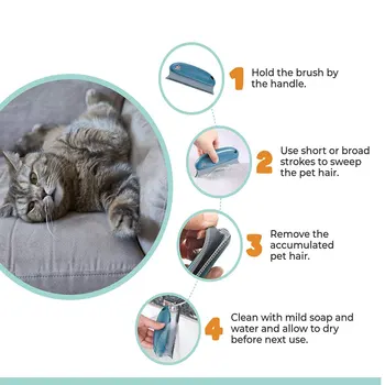 1db szőrtelenítő kefe tisztító kefe kanapé Fuzz szövet poreltávolítás kisállat macska kutya kellékek hordozható háztartási szőrme eltávolító