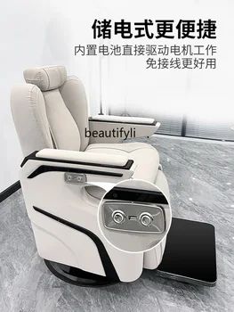 Csúcskategóriás luxus fodrászszék fodrászathoz Intelligens USB töltés Emelés és süllyesztés Nagy ház kaparó szék