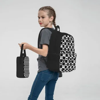 Kingdom Hearts minta hátizsákok Fiúk lányok könyvestáska Gyermek iskolatáskák Rajzfilm gyerekek hátizsák uzsonnás táska toll táska háromrészes készlet